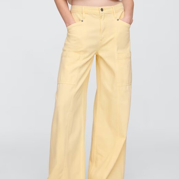 GAP Factory Denim - GAP Yellow Mid Rise SuperSoft Baggy Utility Jeans/NWT/Size: 8/29